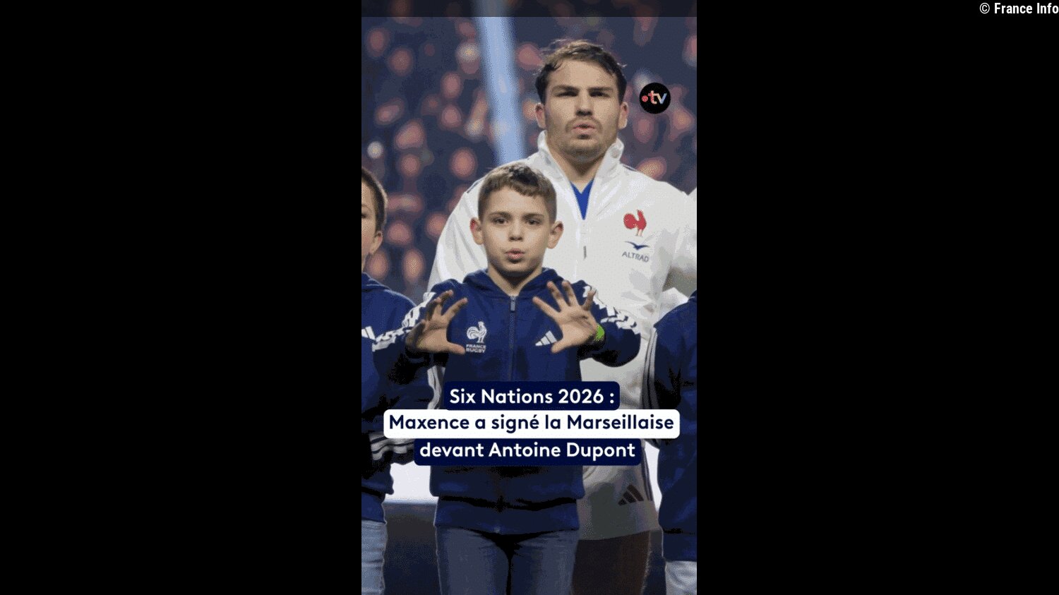Rencontre avec Maxence, auteur de la Marseillaise en langue des signes devant Antoine Dupont
