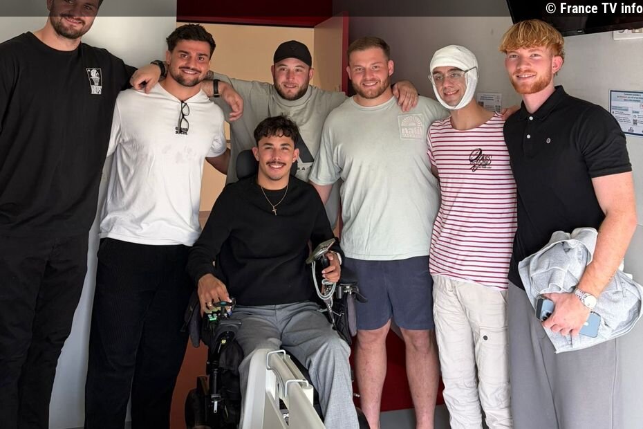 "Il était émerveillé, super content", la visite de Mathias Dantin, tétraplégique après un match de rugby à Noha Loubety, vic