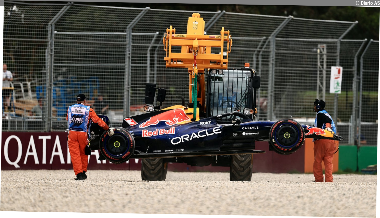 Russell estrena un Mercedes terrorífico, Verstappen choca