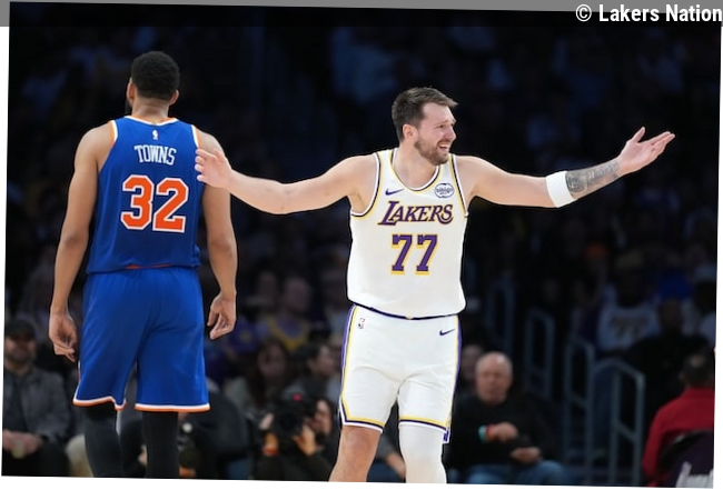 Luka Doncic Fined For Inappropriate Gesture Towards Officials In Lakers Win Over Knicks