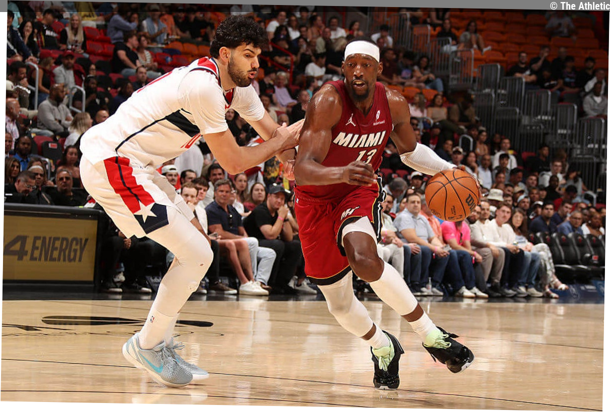 Bam Adebayo ignites for 31-point first quarter, breaks LeBron James' Heat record