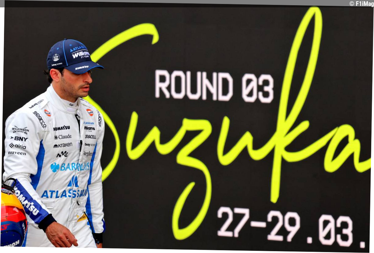 Williams souffre à Suzuka : Carlos Sainz de justesse en Q2, Alex Albon rate le coche