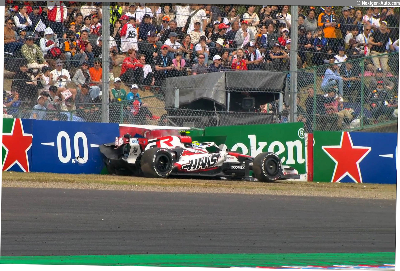 Violent accident pour Bearman à Suzuka, le pilote Haas F1 légèrement blessé (+ vidéo)