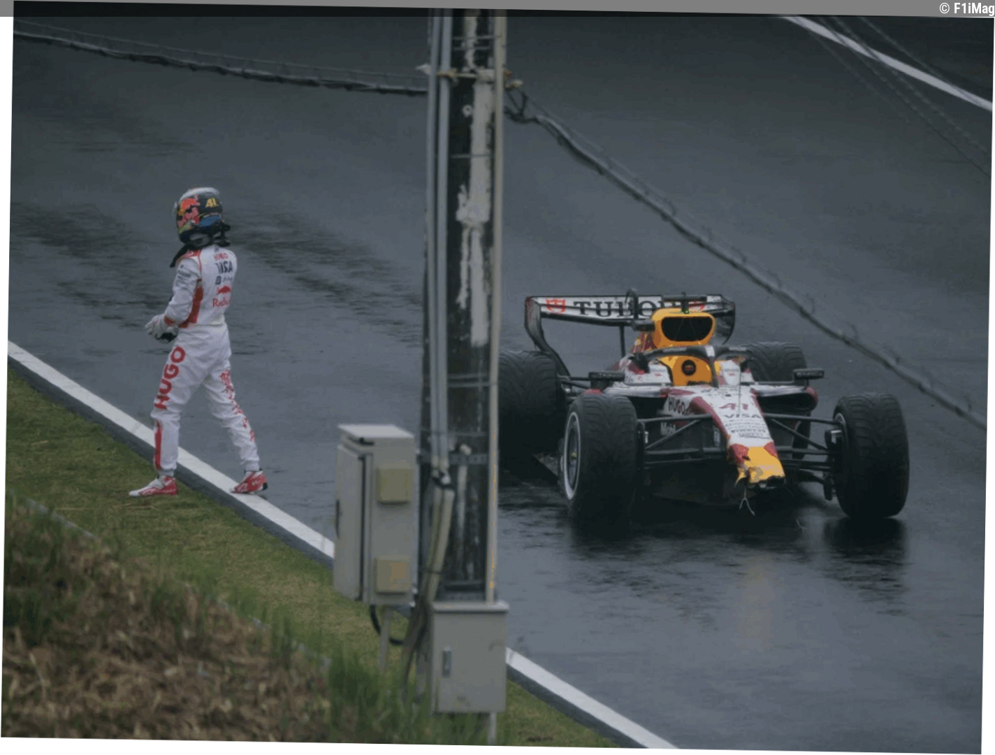 Arvid Lindblad part à la faute sous la pluie lors des essais Pirelli à Suzuka