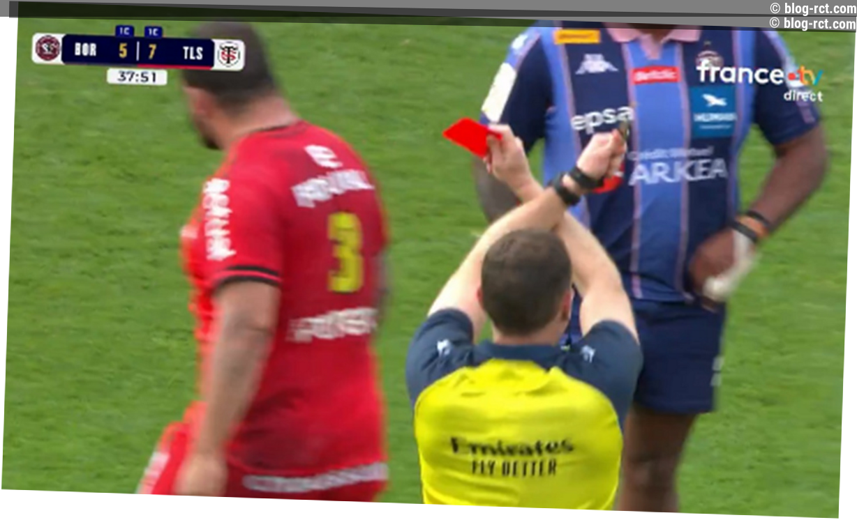VIDEO : Carton rouge de 20 minutes pour le Stade Toulousain