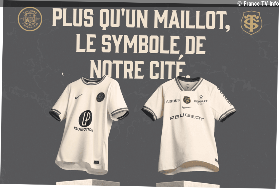 "Qui se ressemble, rassemble" : le Stade Toulousain et le Toulouse FC dévoilent un maillot commun