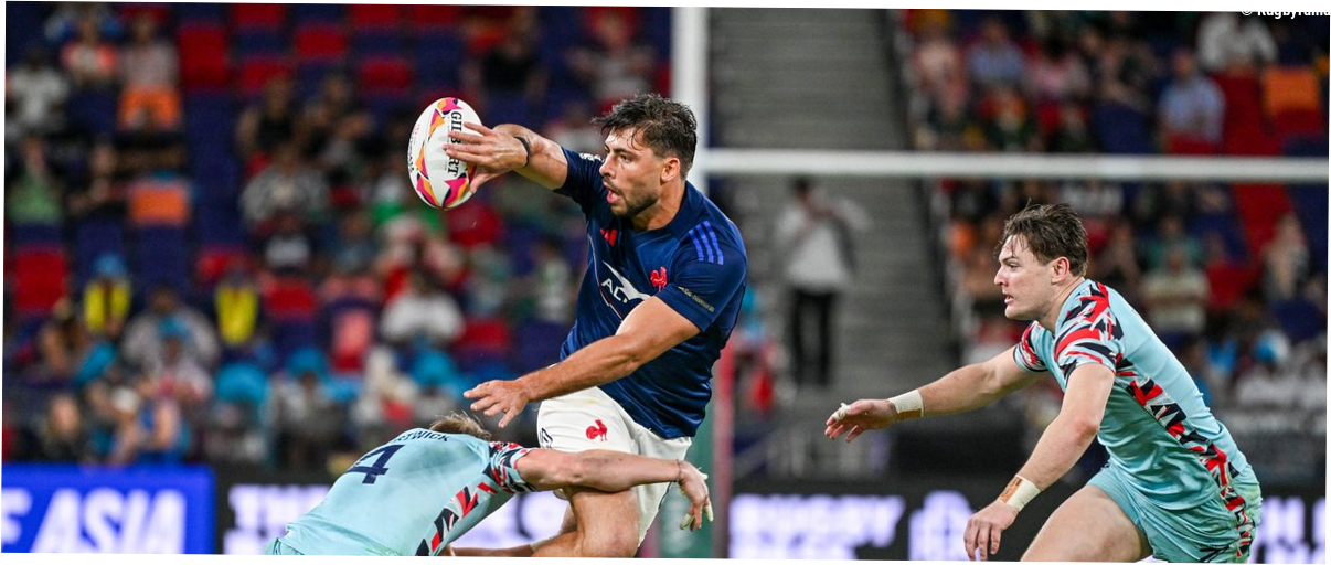 Rugby à 7 – 4/4 pour les Bleus, la course de plus de 100m de Grégoire Arfeuil... Les Français démarrent parfaitement le Tourn