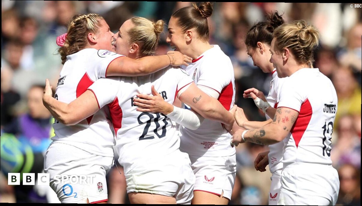 England score 12 tries in huge win over Scotland