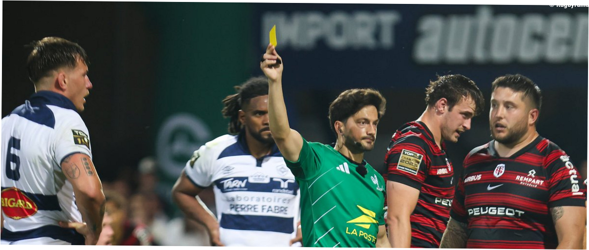 Top 14 – "Ça a dégainé fort" : comment les cartons jaunes ont animé le derby entre Castres et Toulouse