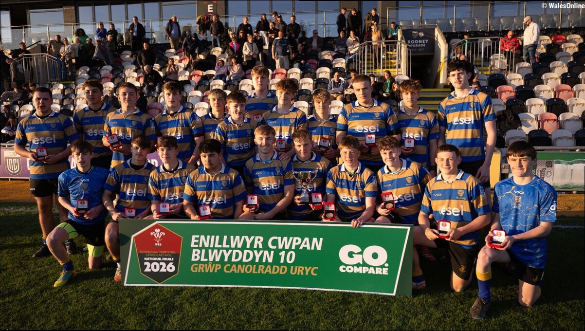 Wales star and TV presenter's sons play as best school rugby teams in Wales decided