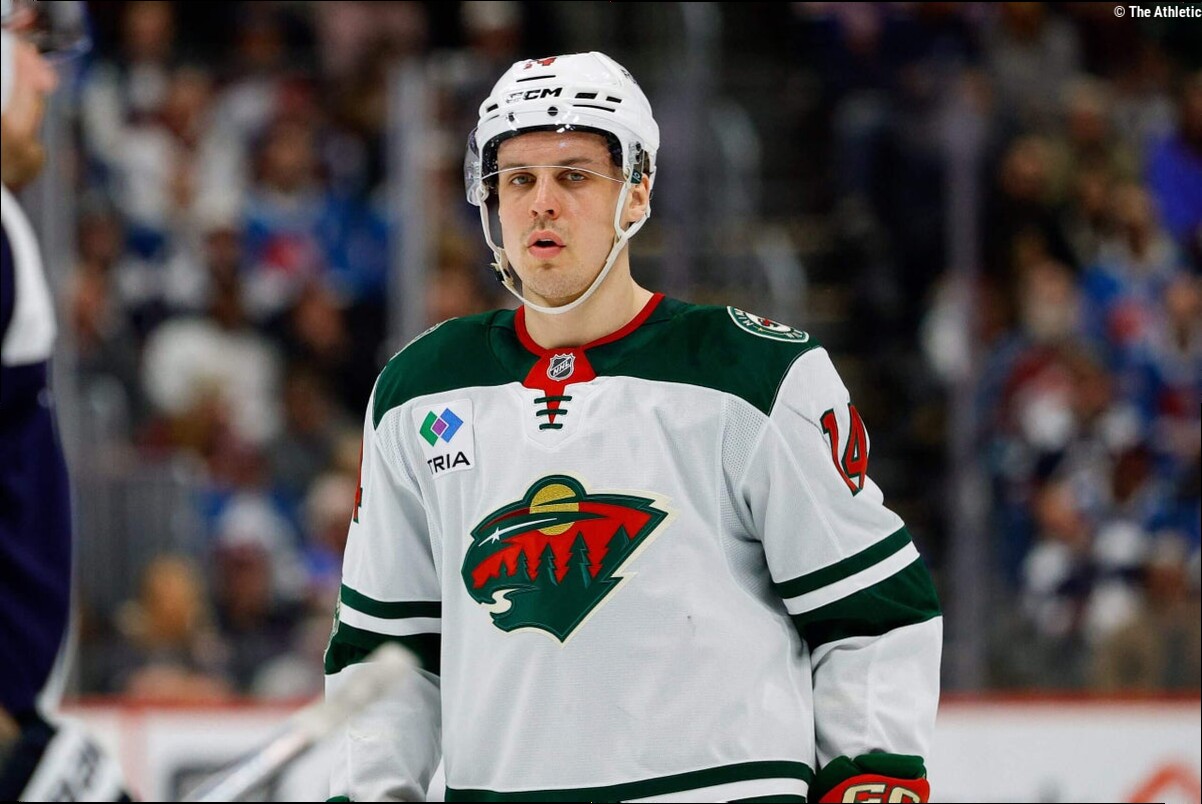 Wild's Joel Eriksson Ek practices, is a possibility to return in Game 3 vs. Avalanche