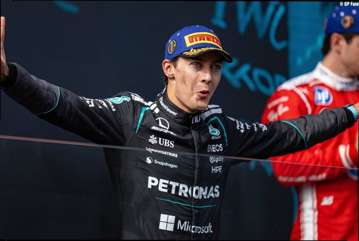 F1 star George Russell admits iconic Mercedes moment was an accident