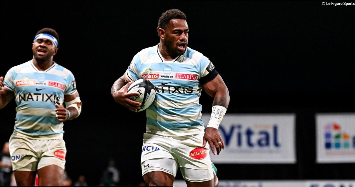 Top 14 : raffut démentiel, accélération foudroyante... En vidéo, l'essai en solitaire de Tuisova avec le Racing 92