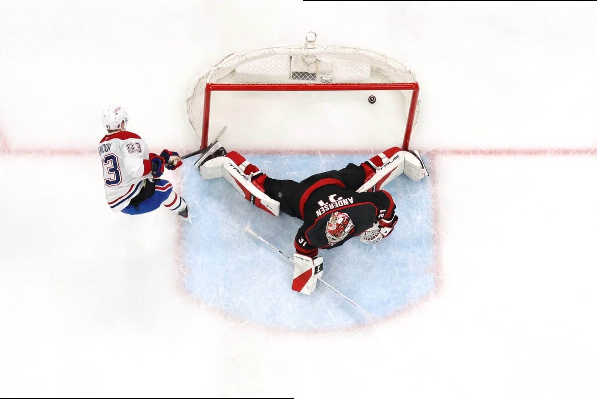 How did the Canadiens' game plan catch the Hurricanes so off guard in Game 1?