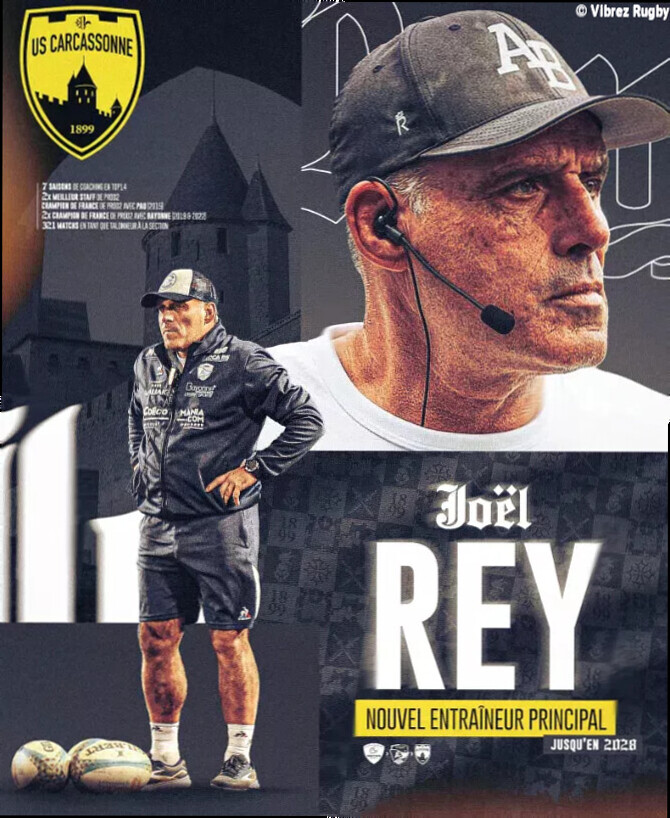 Nationale : Carcassonne officialise l'arrivée de Joel Rey comme entraineur
