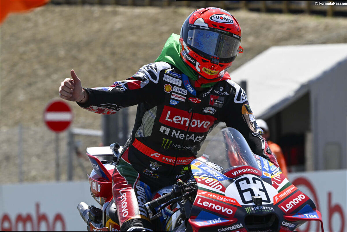 Bagnaia baluardo Ducati: "Ci ho creduto fin dall'inizio, rispetto all'Aprilia ci manca grip"