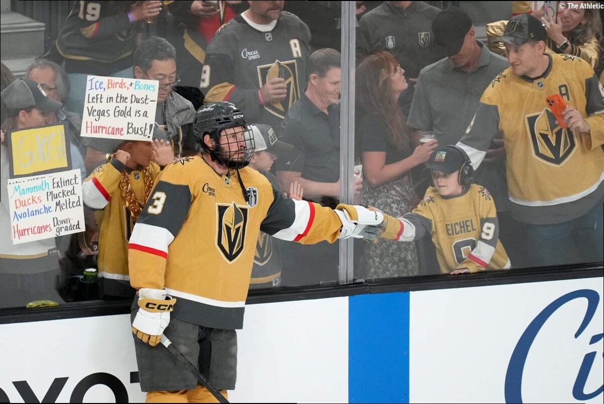Golden Knights' Brayden McNabb returns 2 days after taking 87 mph slap shot to face