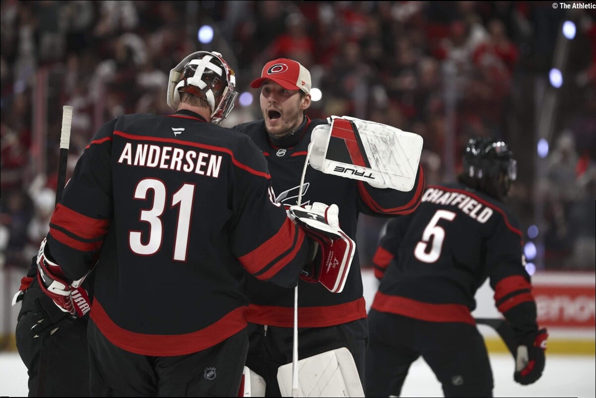 Frederik Andersen's status still a mystery, signs point to Brandon Bussi as Hurricanes Game 5 starter