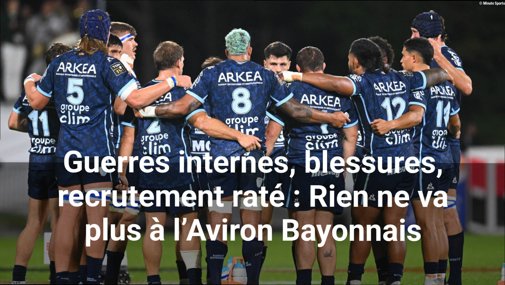 Guerres internes, blessures, recrutement raté : Rien ne va plus à l'Aviron Bayonnais