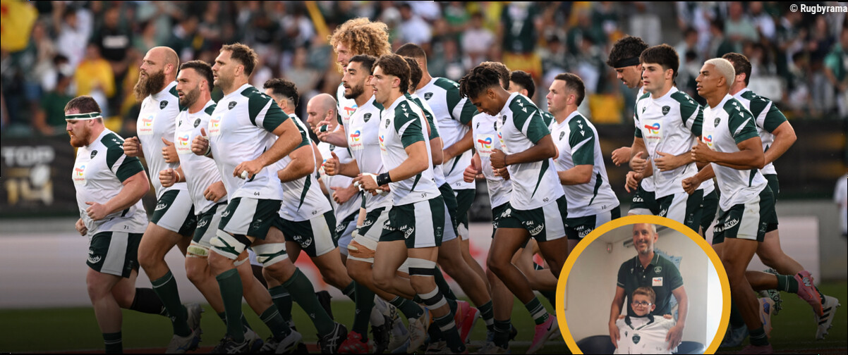 Top 14 - En larmes lors de Pau - Racing, le jeune supporter de la Section paloise reçoit un cadeau de Sébastien Piqueronies e