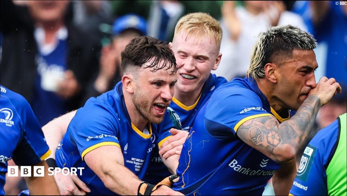 Five-try Leinster rout Bulls to retain URC title