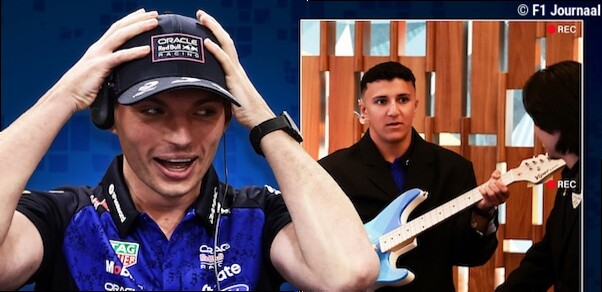 VIDEO: Max Verstappen en Isack Hadjar halen een grap uit met hotelgasten