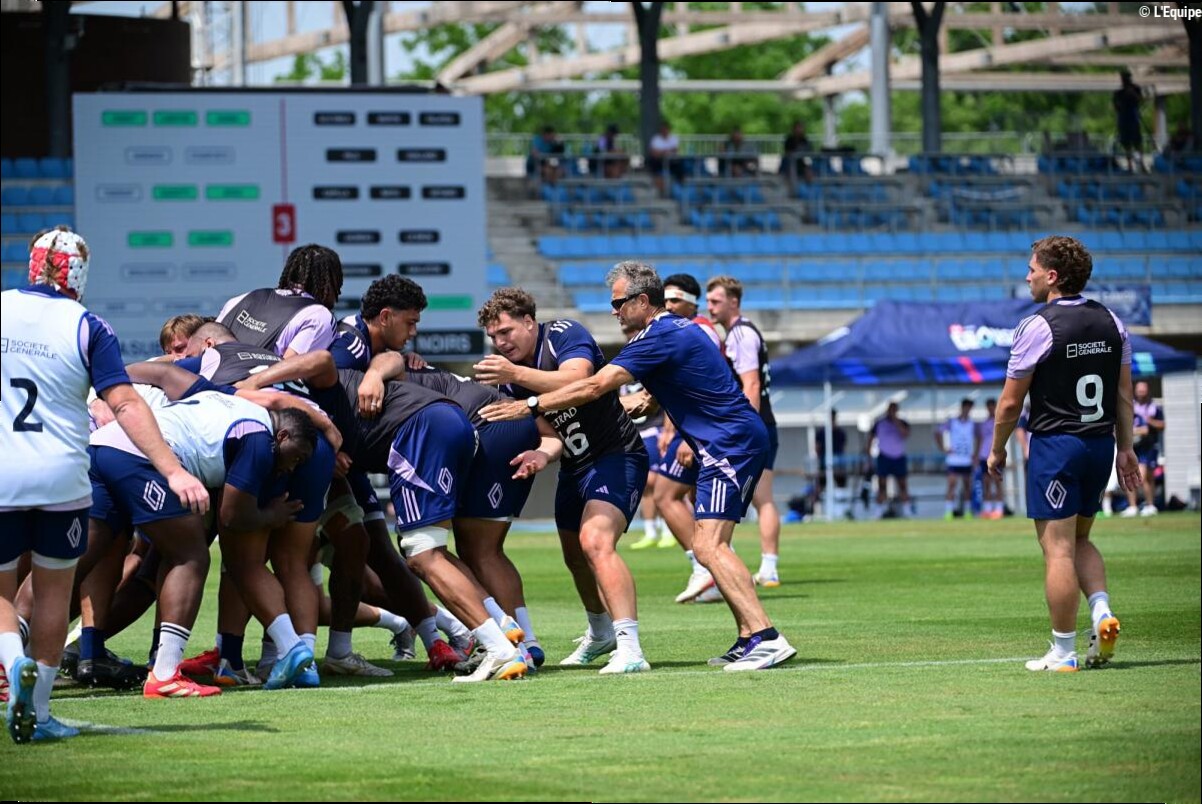 Théo Attissogbe sur le terrain, Tevita Tatafu toujours pas : ultime séance à Marcoussis pour les Bleus avant de s'envoler ver