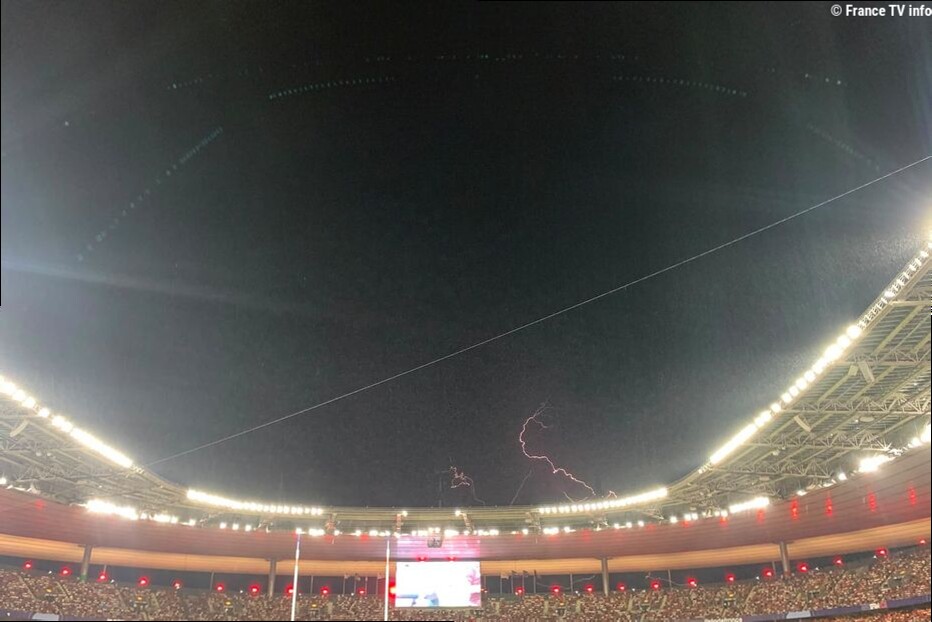 La finale de TOP 14 entre Montpellier et Toulouse est interrompue 10 minutes à cause d'un important orage