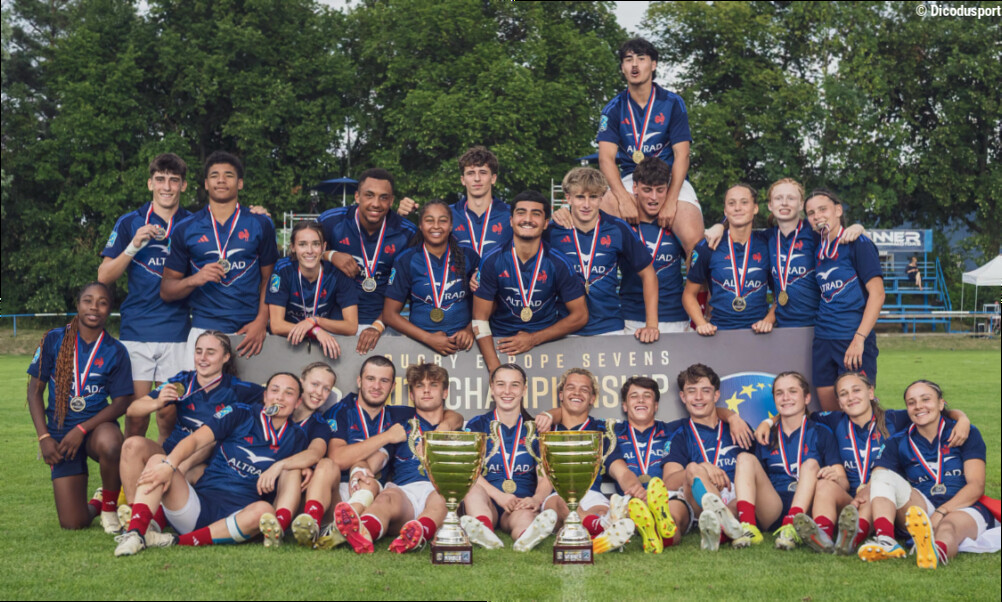 Les deux équipes de France U18 de rugby à 7 conservent leur titre et règnent toujours sur l'Europe