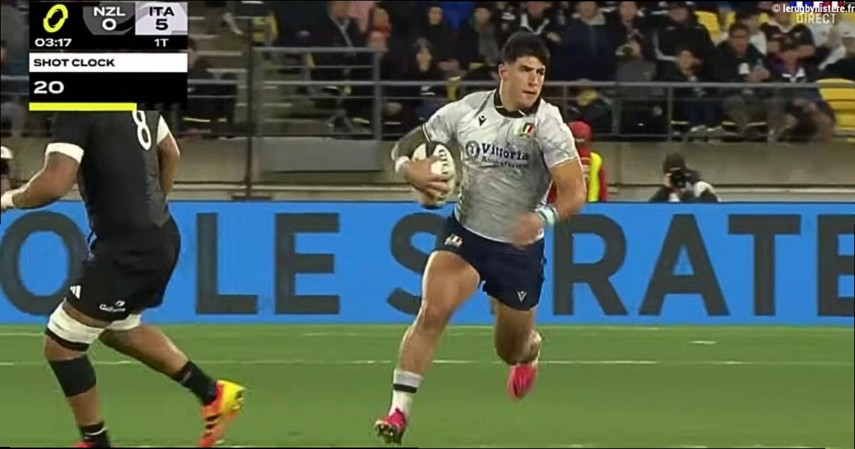 VIDEO. Le futur toulousain Tommaso Menoncello traverse les All Blacks comme du beurre et envoie un message au Top 14