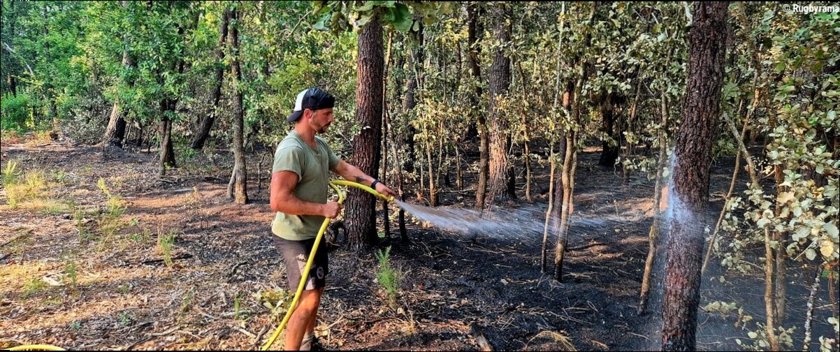 Incendies en Gironde - "Des paysages semblables à l'enfer" : les rugbymen du Bassin racontent leur mobilisation aux côtés des