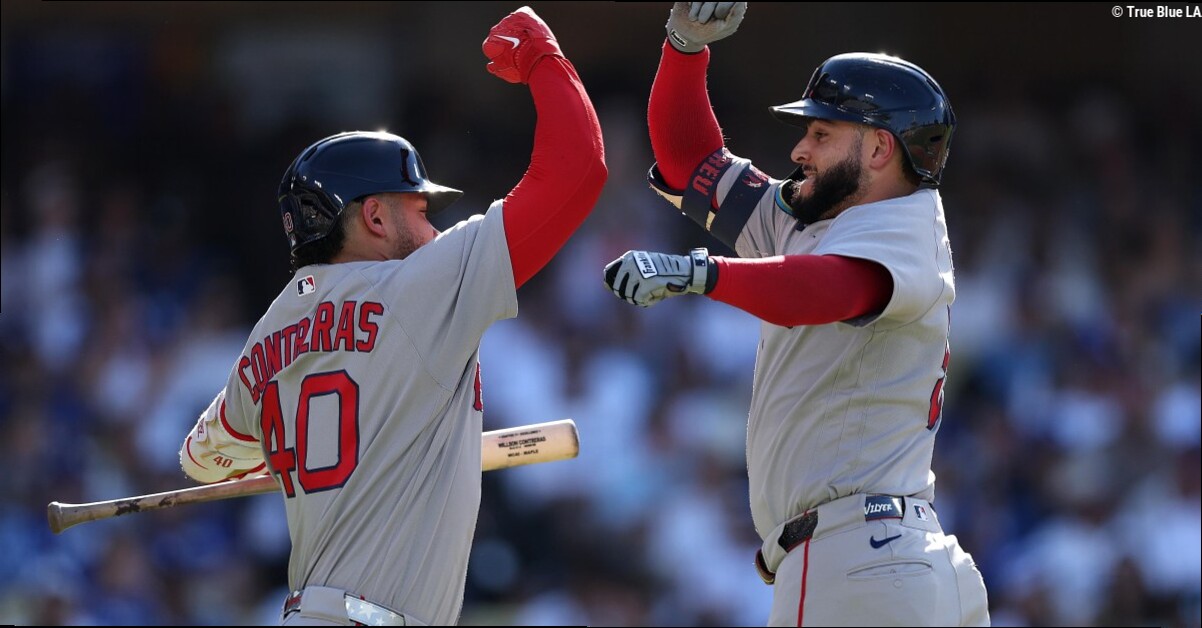 Red Sox blast four home runs as they complete sweep of Dodgers