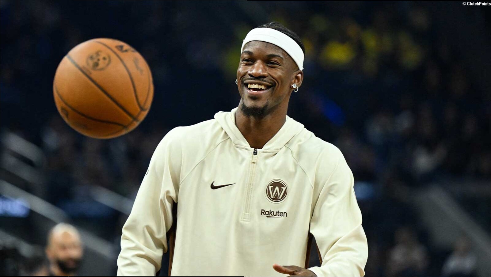 Watch Warriors' Jimmy Butler fall out of his seat after shocking magic trick