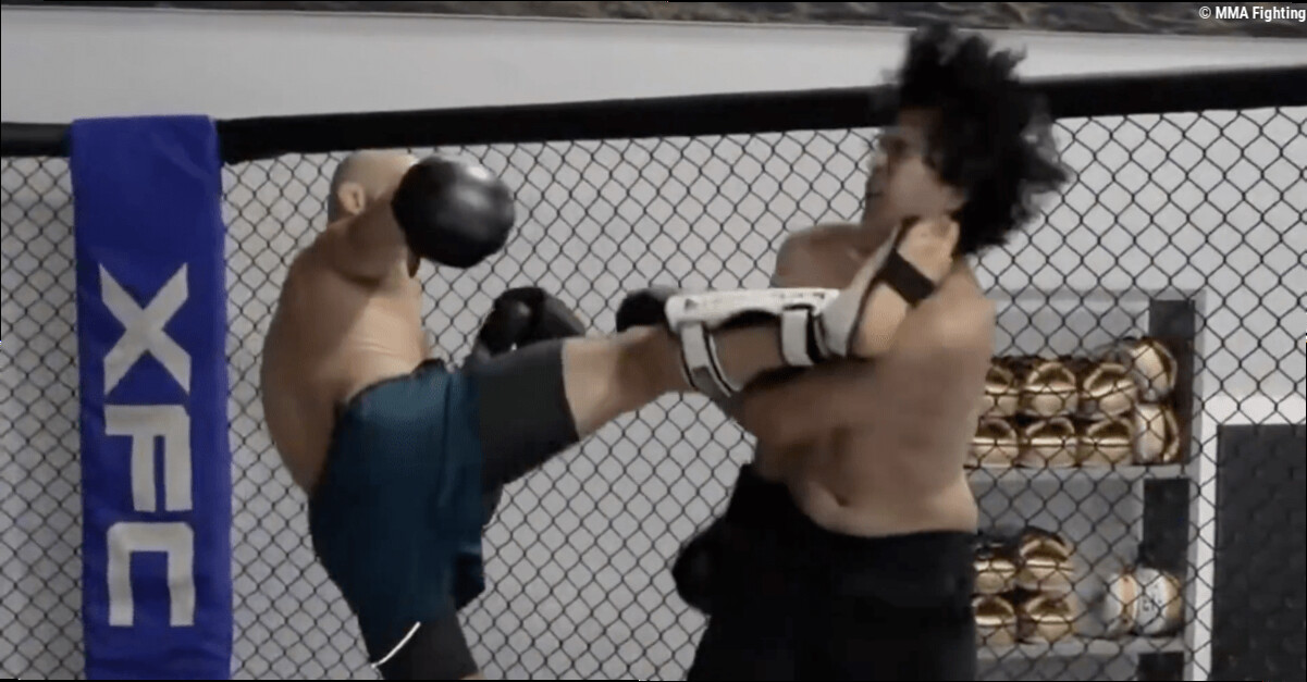 Video: Jared Gordon rocks internet troll with head kick