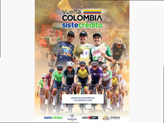 Listado oficial de ciclistas inscritos en la Vuelta a Colombia 2026 [Dorsales]