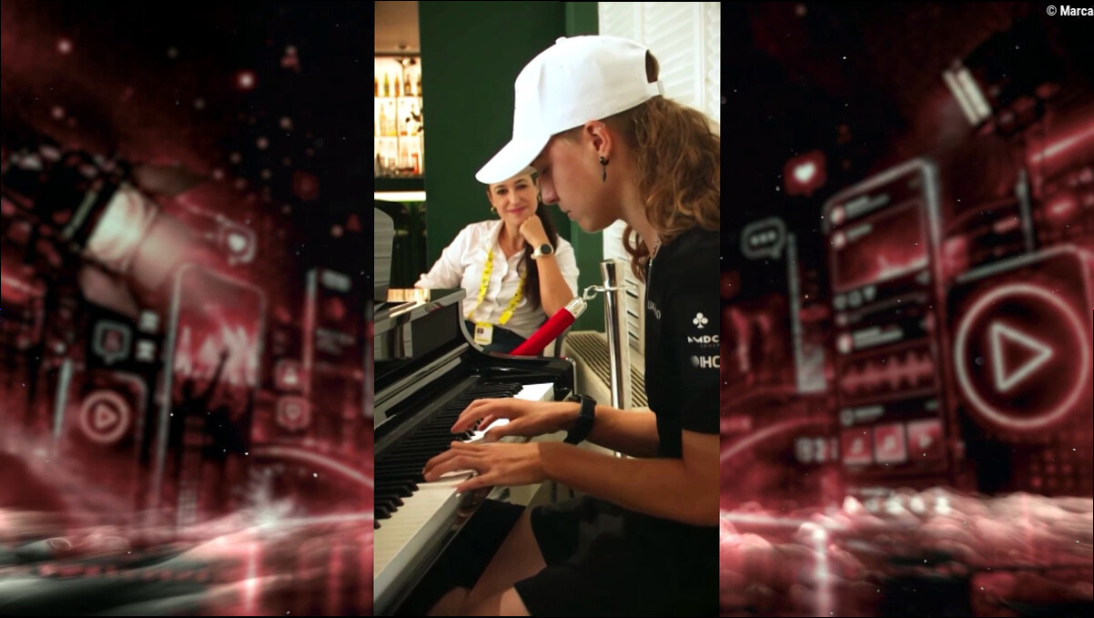 Así se relaja la talentosa Paula Blasi en pleno Tour de Francia: show al piano que impresiona a todos