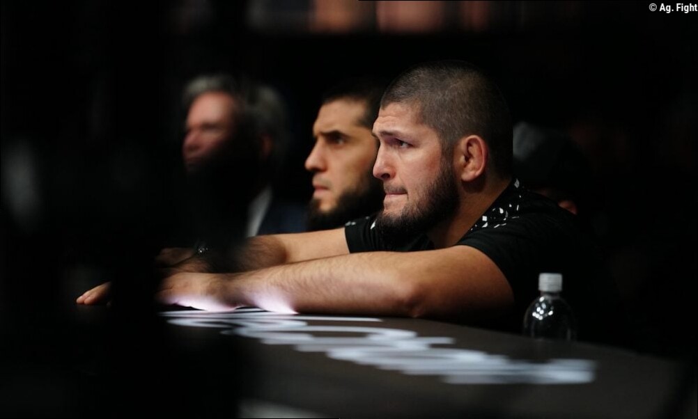 Khabib dá bronca bem-humorada em Makhachev por mandar Ian Garry calar a boca