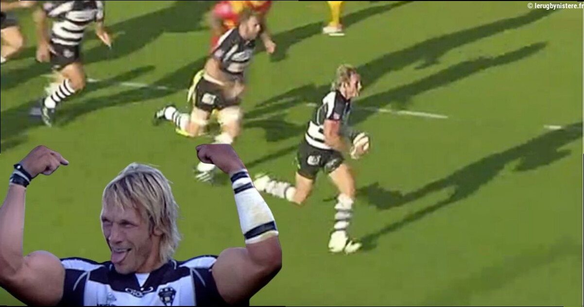 VIDEO. Vous vous souvenez quand 'gros bibis' Gerhard Vosloo mystifiait l'USAP sur 80m pour un essai légendaire du Top 14 ? 