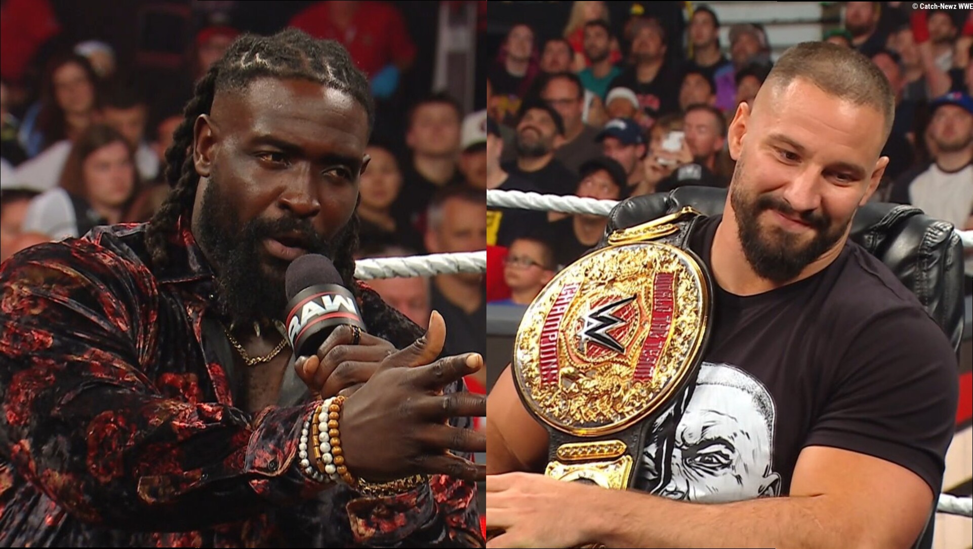 WWE RAW : Oba Femi et Bron Breakker se sont battus lors de leur signature de contrat