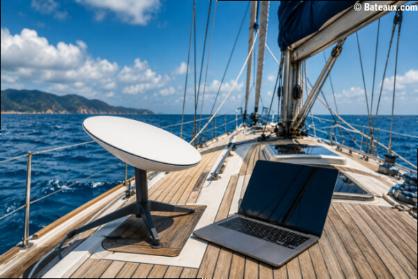 Internet satellite pour bateau : quels réseaux derrière Starlink, OneWeb et Inmarsat ?