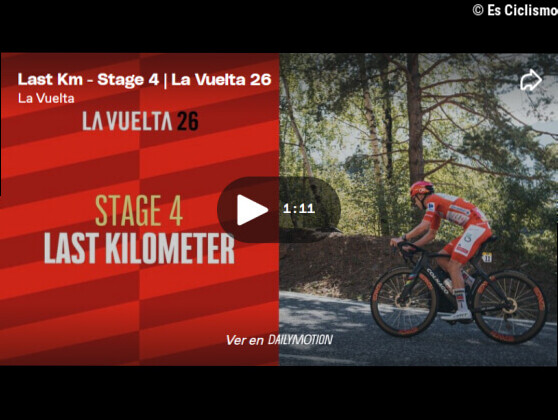 VÃ­deo del Ãºltimo kilÃ³metro de la 4Âª etapa de la Vuelta a EspaÃ±a 2026
