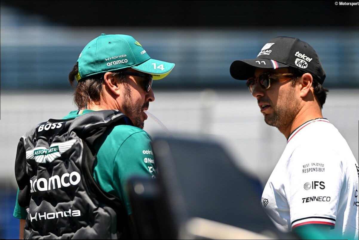 Checo Pérez ve a Alonso corriendo hasta los 60: "Fernando es diferente"