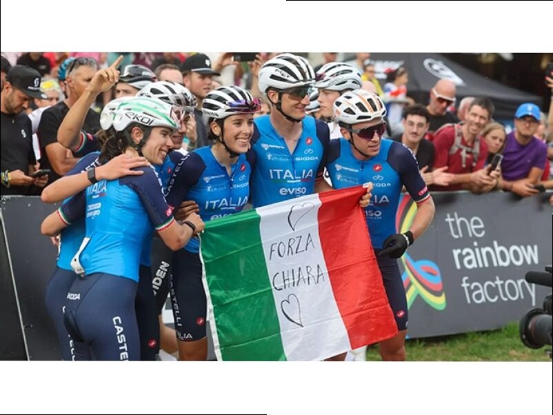 FESTA AZZURRA AI MONDIALI MTB IN VAL DI SOLE: UN TEAM RELAY D'ORO PER L'ITALIA. GALLERY