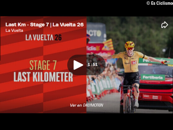 VÃ­deo del Ãºltimo kilÃ³metro de la 7Âª etapa de la Vuelta a EspaÃ±a. Leknessund gana en solitario
