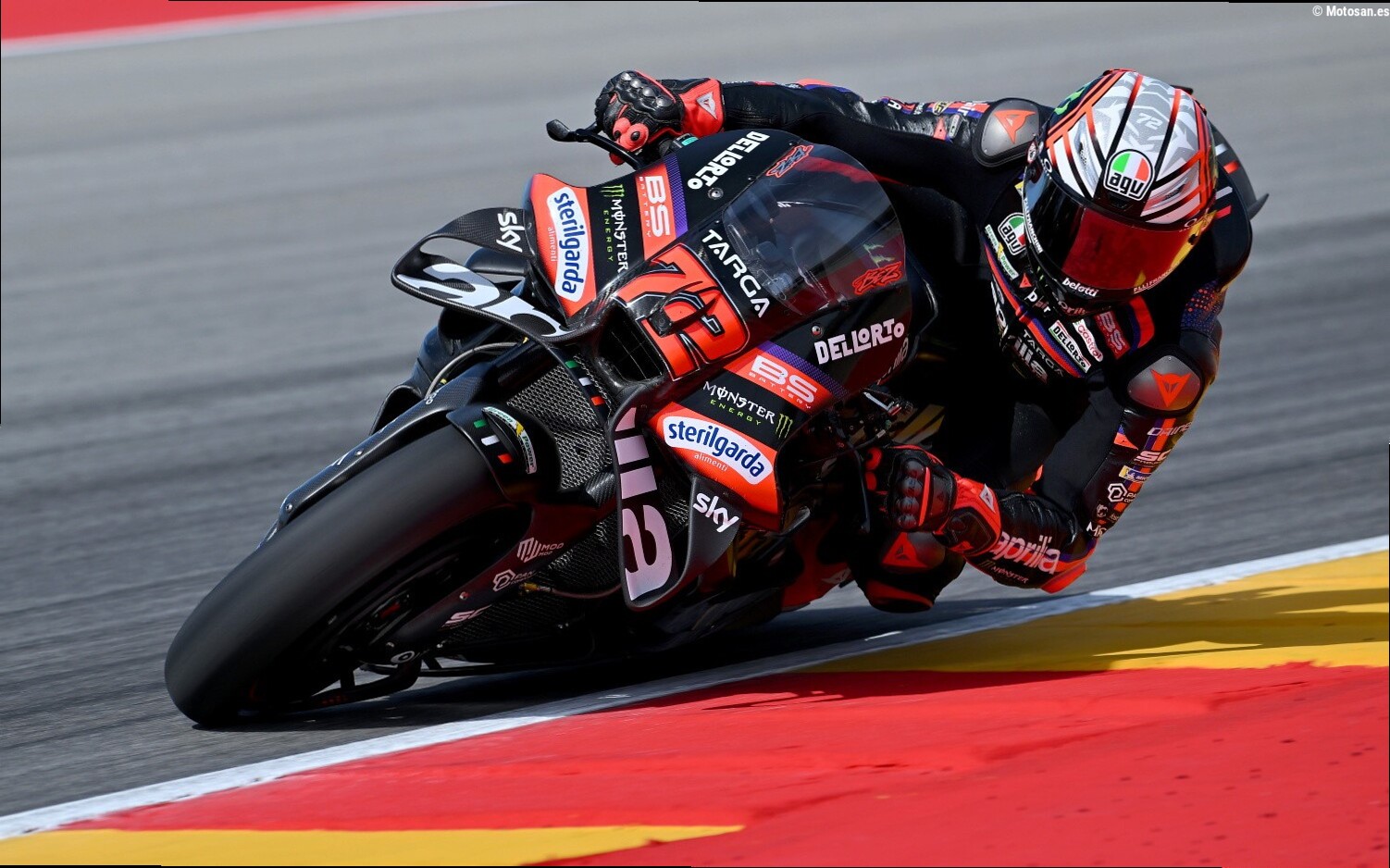 Warm up MotoGP hoy en Aragón: Bezzecchi y Acosta superan a Marc Márquez