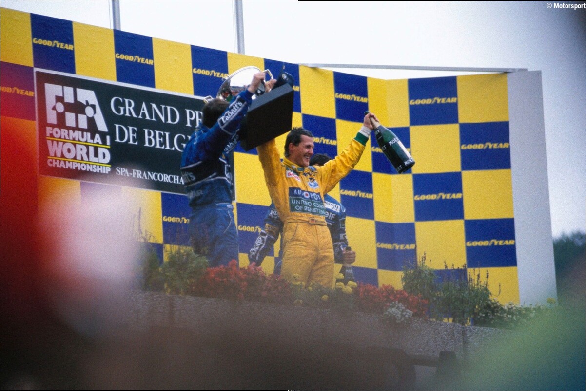 Galería: la primera victoria de Michael Schumacher en F1