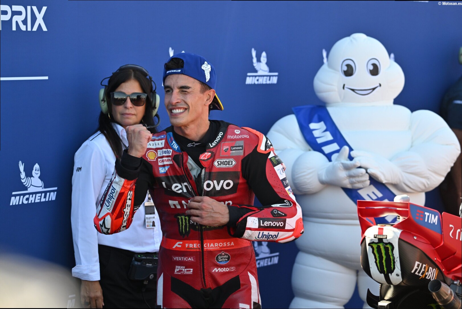 Marc Márquez: «Había un momento que Bezzecchi y yo no nos podíamos alejar; se enganchaban las motos»