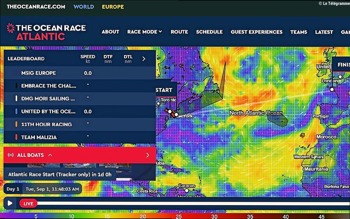 DIRECT - La cartographie de The Ocean Race Atlantic
