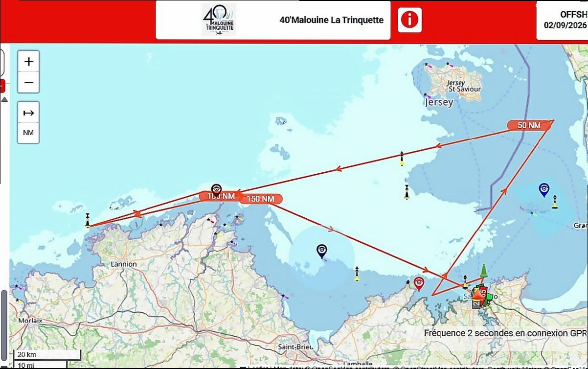 DIRECT - La cartographie de la 40' Malouine