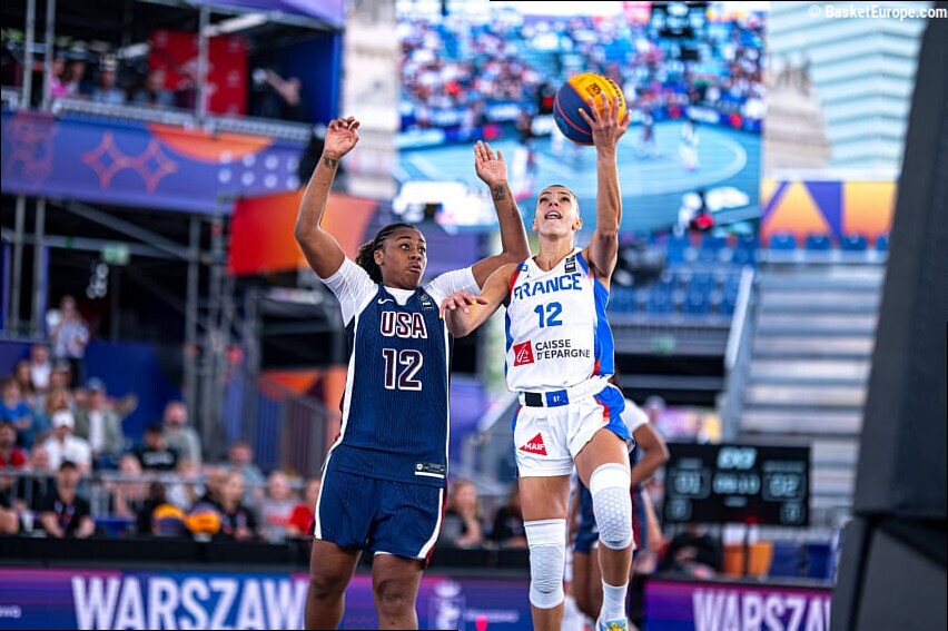 Laëtitia Guapo, Marie Mané, Marie-Éve Paget et Marie-Michelle Milapie à la finale ​​3x3 Women's Serie